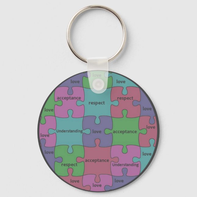 INSPIRATIONAL JIGSAW PUZZLE QUOTE KEY RING (Front)