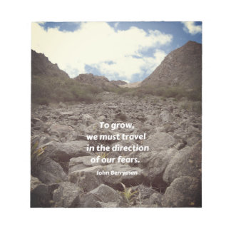 inspirational journal, "To grow . . ." Notepad