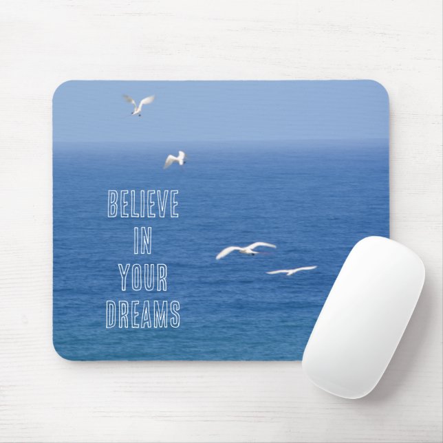 Inspirational Kauai Birds Flying Over the Ocean Mouse Pad (With Mouse)