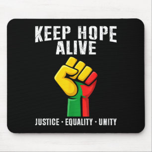 Inspirational keep hopes alive black history pride mouse pad
