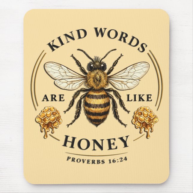 Inspirational Kind Words/Bee Mouse Pad (Front)