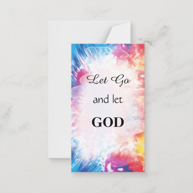 *~ Inspirational Kindness LET GOD AP62  Note Card (Front)