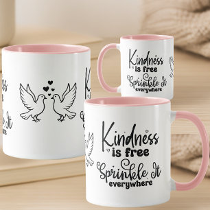 Inspirational Kindness Quote Mug Wrap with Peace D