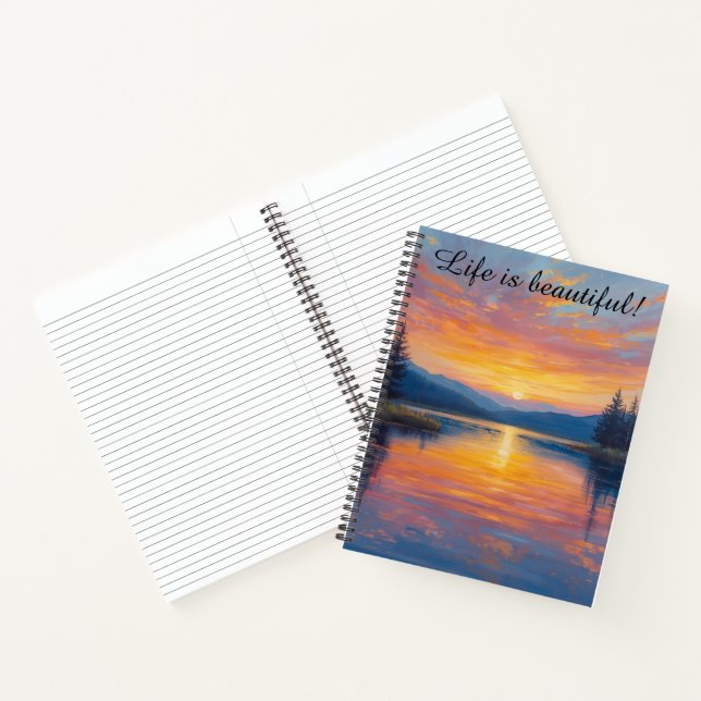 inspirational lakeside calendar notebook planner (Inside)