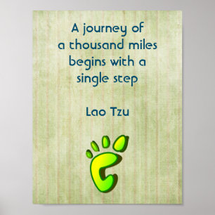 Inspirational Lao Tzu Quote Poster