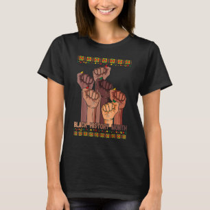 Inspirational Leaders Power Fist Hand Black Histor T-Shirt