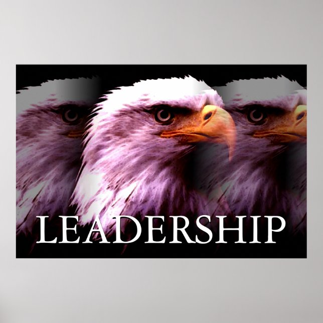 Inspirational Leadership Eagle Poster (Front)