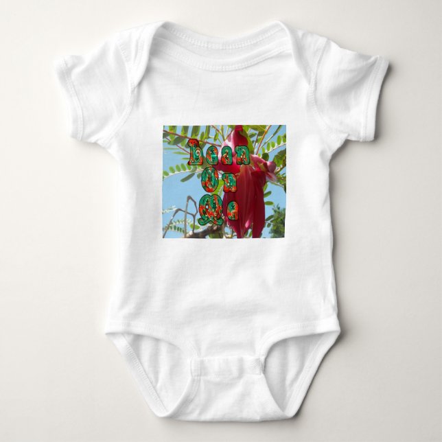 Inspirational Lean On Me Floral Skyward Art Print  Baby Bodysuit (Front)