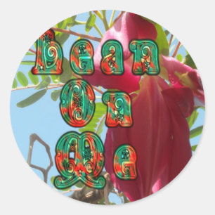 Inspirational Lean On Me Floral Skyward Art Print  Classic Round Sticker