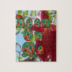 Inspirational Lean On Me Floral Skyward Art Print  Jigsaw Puzzle