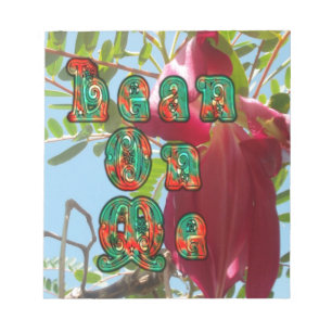 Inspirational Lean On Me Floral Skyward Art Print  Notepad