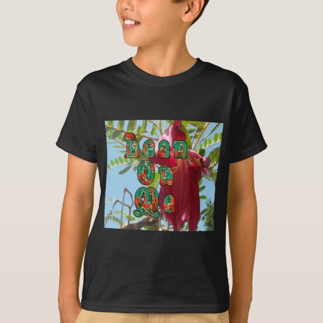 Inspirational Lean On Me Floral Skyward Art Print  T-Shirt (Front)