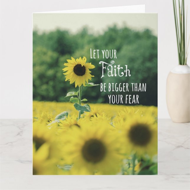 Inspirational: Let Your Faith Be Bigger Than Fear Card (Front)