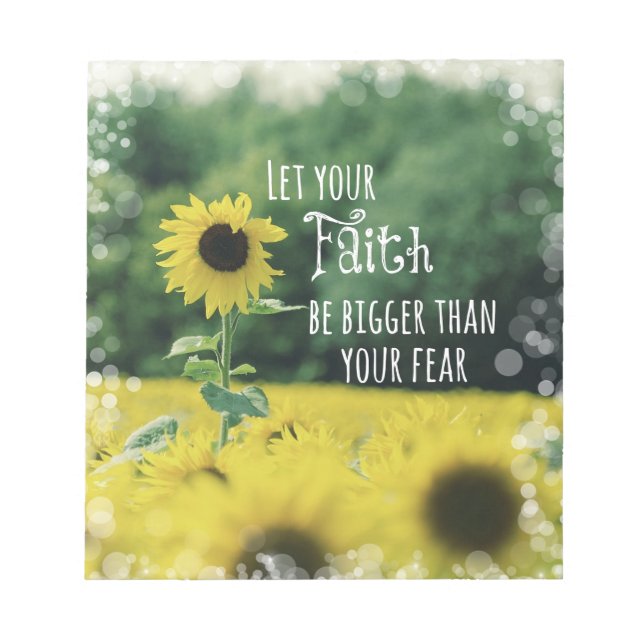 Inspirational: Let Your Faith Be Bigger Than Fear Notepad (Front)