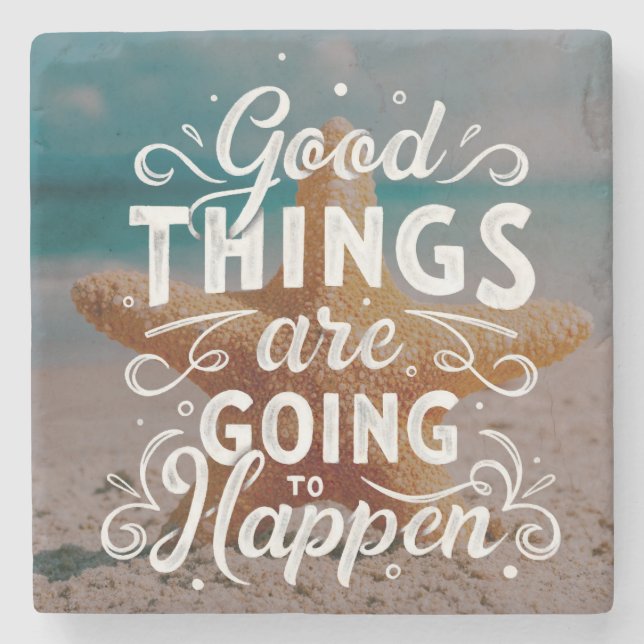 Inspirational Lettering Stone Coaster (Front)