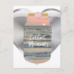 Inspirational Life Collect Moments Jar Postcard