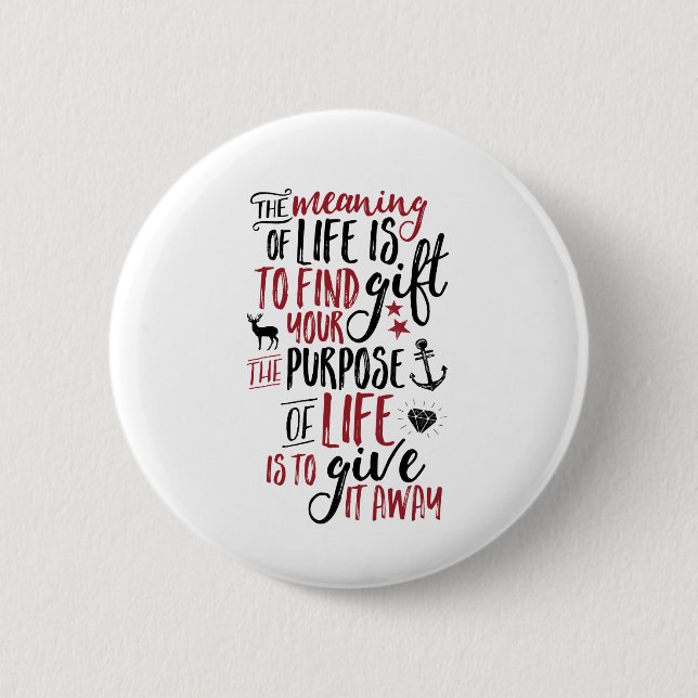 Inspirational Life Quote for Motivation 6 Cm Round Badge (Front)