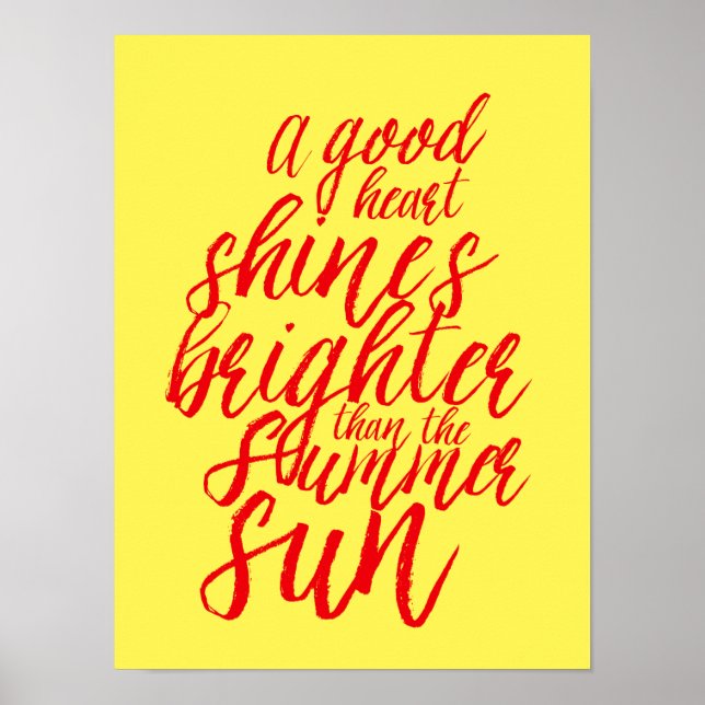 Inspirational Life Quote Hand Lettering Poster (Front)