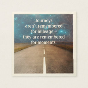 Inspirational Life Travel Quote Napkin