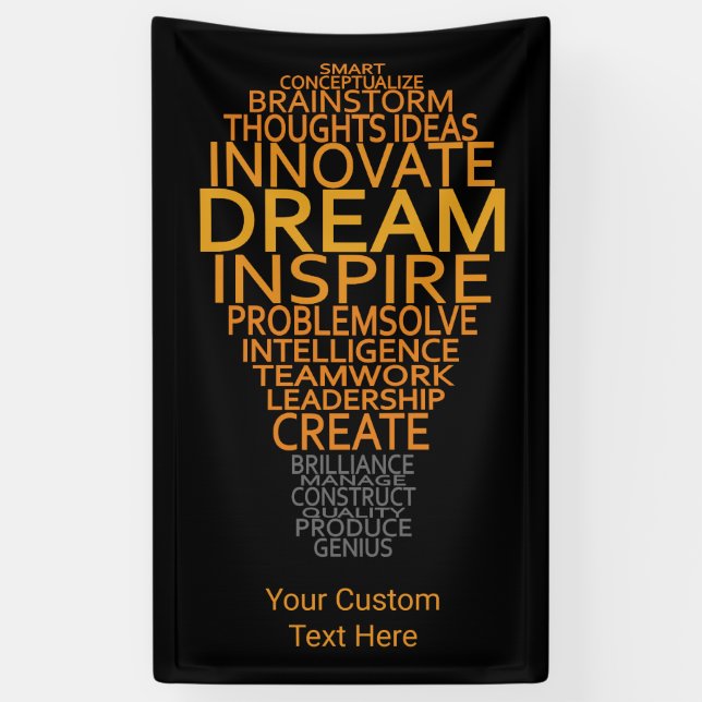 Inspirational Light Bulb custom banner (Vertical)