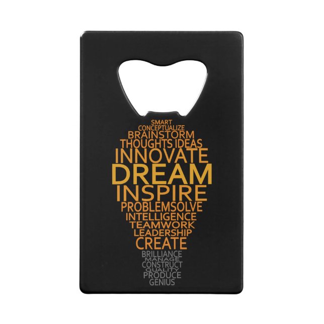 Inspirational Light Bulb custom bottle opener (Front)