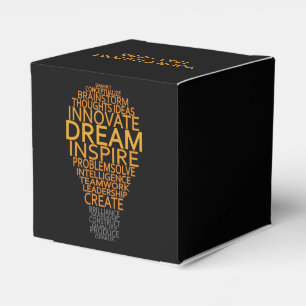 Inspirational Light Bulb custom favour boxes