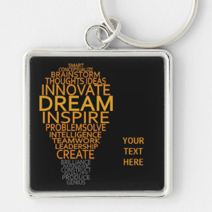 Inspirational Light Bulb custom key chain