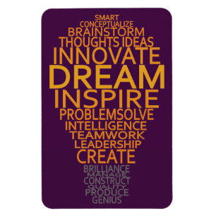 Inspirational Light Bulb custom magnet