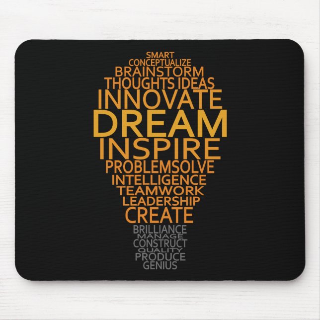 Inspirational Light Bulb custom mousepad (Front)
