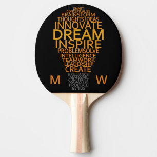 Inspirational Light Bulb custom ping pong paddle