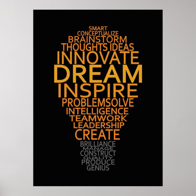 Inspirational Light Bulb custom poster (Front)