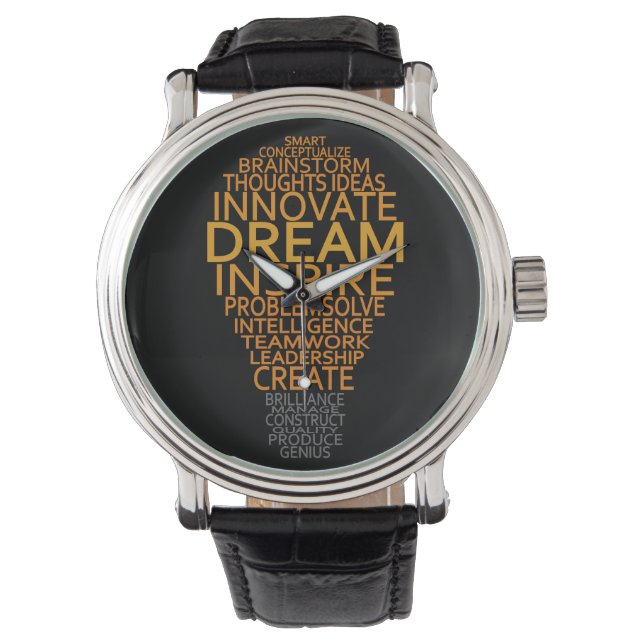 Inspirational Light Bulb custom watches (Front)