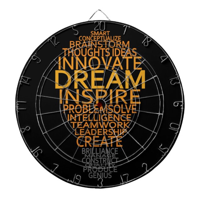 Inspirational Light Bulb dartboard (Front)