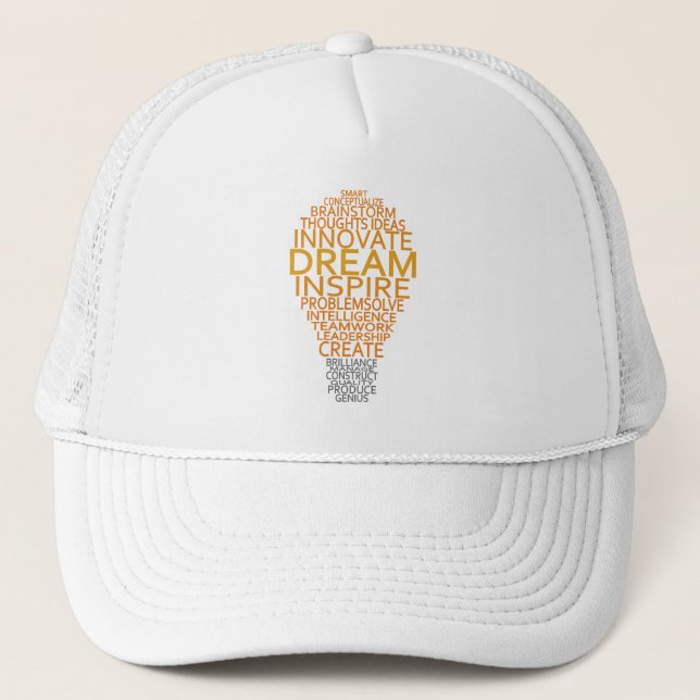 Inspirational Light Bulb hat - choose colour (Front)