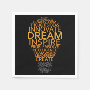 Inspirational Light Bulb paper napkins