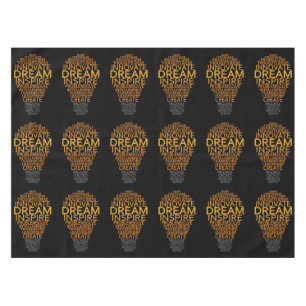 Inspirational Light Bulb table cloths