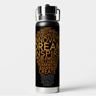 Inspirational Lightbulb Custom Monogram Water Bottle