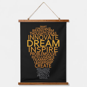Inspirational Lightbulb Hanging Tapestry