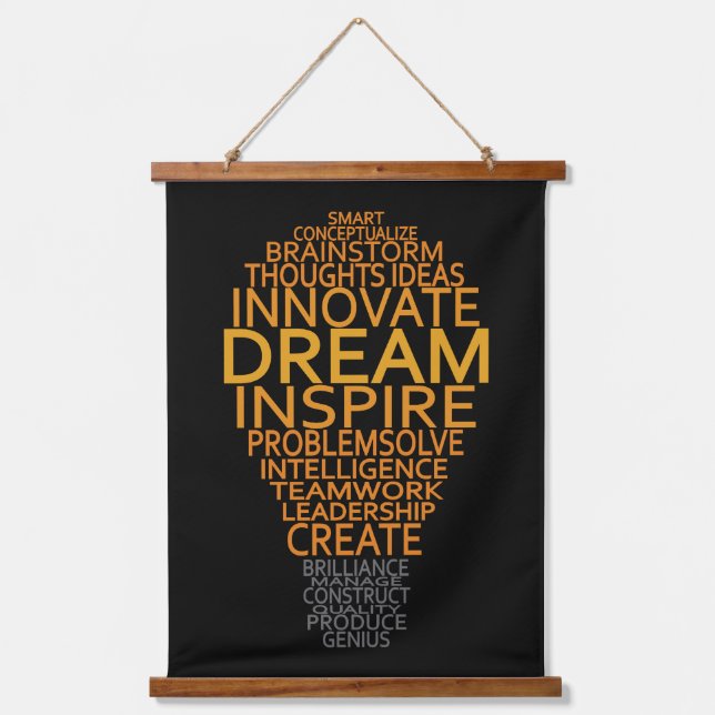 Inspirational Lightbulb Hanging Tapestry (Front)