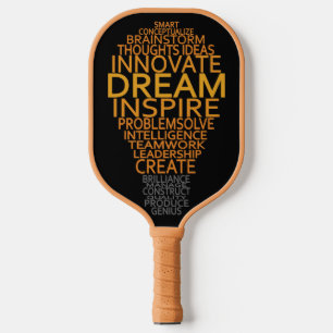 Inspirational Lightbulb Pickleball Paddle