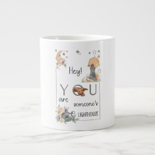 Inspirational Lighthouse Gift Positive Reminder Large Coffee Mug