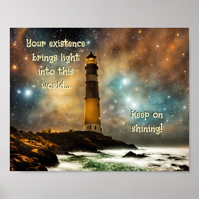 Inspirational Lighthouse Poster (Front)