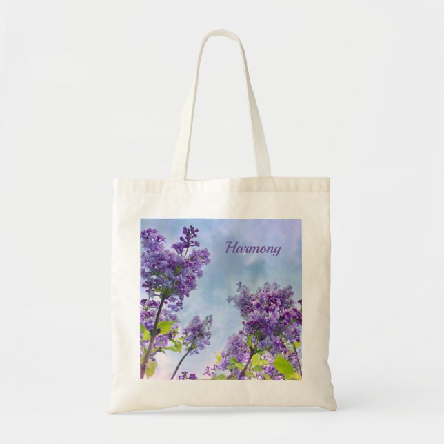 Inspirational Lilac Tote Bag (Front)