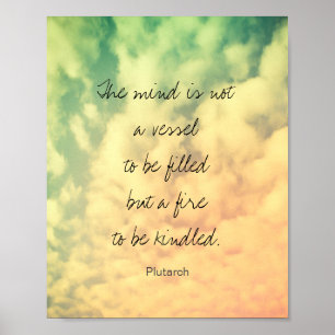 inspirational literary quote  by Plutarch word art Poster