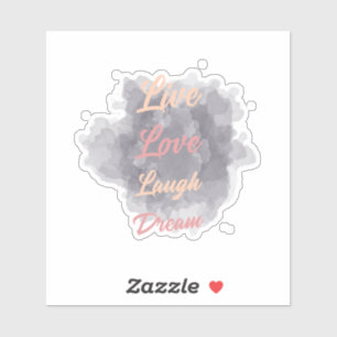 Inspirational Live Love Laugh Dream Typography