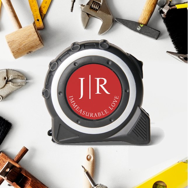 Inspirational Love Red And White Initials Monogram 1 (Creator Uploaded)