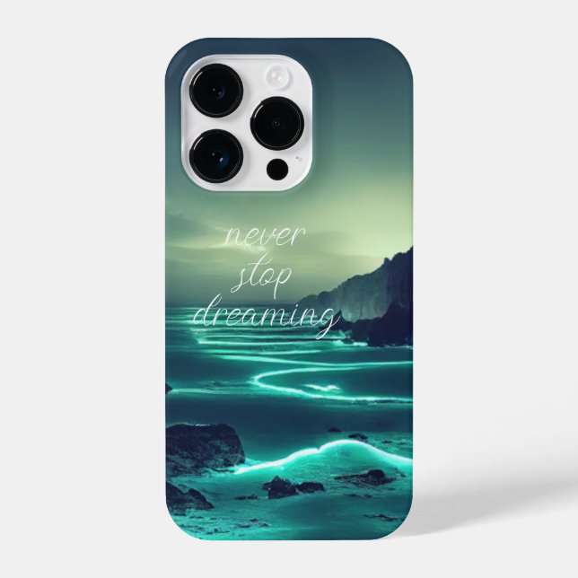 Inspirational Luminescent Ocean iPhone Case (Back)