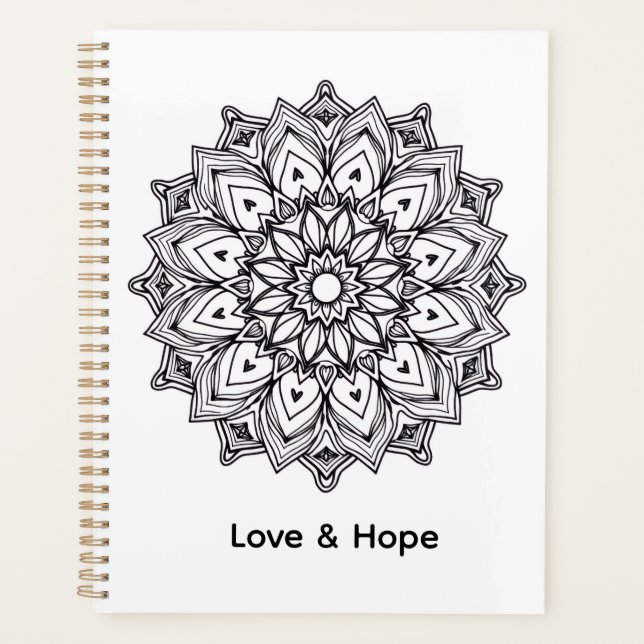 Inspirational Mandala Love & Hope: Planner (Front)