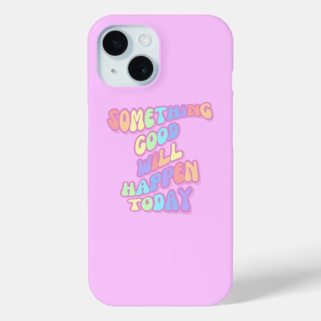 Inspirational, Manifestation, Pink, Preppy Case-Mate iPhone Case (Back)
