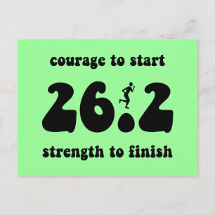Inspirational marathon postcard